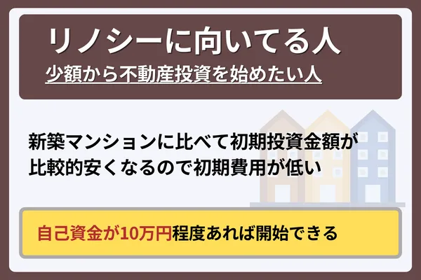 少額から不動産投資を始めたい人